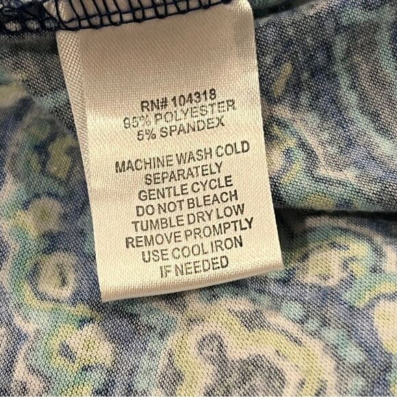 Allison Brittney Blue Paisley v-neck sleeveless Maxi Dress size small - Picture 8 of 11